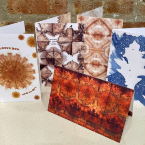 five greeting cards